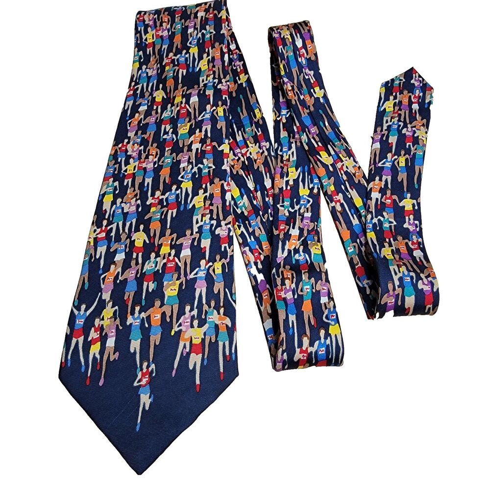 Alynn Neckwear 'Marathon' Runners 100% Silk Men's Necktie Tie Made In The USA